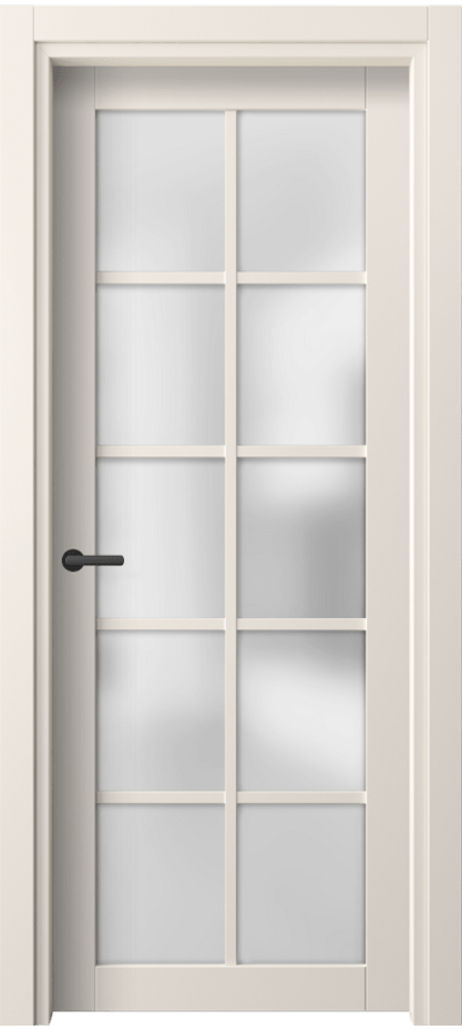 Межкомнатная дверь Neo// 2106 ПЭТ кремово-белый Сатинированное стекло Цена 168220 ₸ | Volhovec