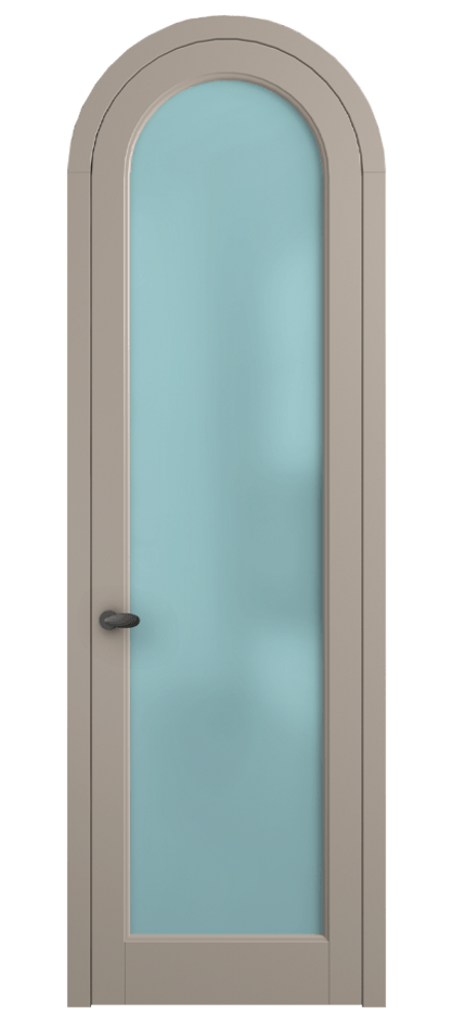 Межкомнатная дверь Palazzo 6814 Матовый бисквитный Сатинированное голубое стекло, триплекс Цена 781000 ₸ | Volhovec
