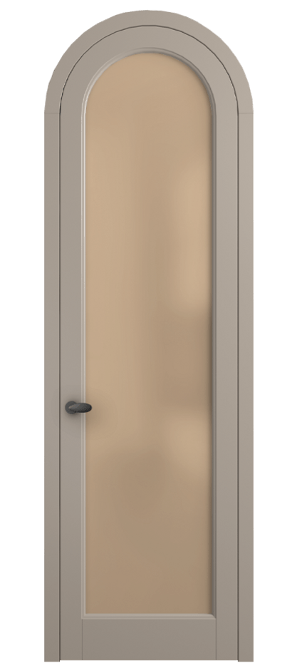 Межкомнатная дверь Palazzo 6814 Матовый бисквитный Сатинированное оранжевое стекло, триплекс Цена 781000 ₸ | Volhovec