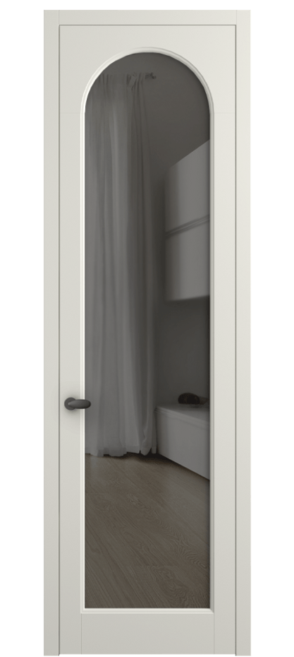 Межкомнатная дверь Palazzo 6804 Матовый жемчужный Прозрачное серое стекло, триплекс Цена 605500 ₸ | Volhovec