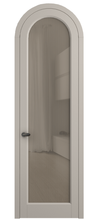 Межкомнатная дверь Палаццо 6814 Матовый светло-бежевый Рифлёное бронзовое стекло "Дюна", триплекс Цена 991562 ₸ | Volhovec