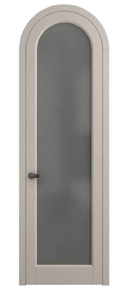 Межкомнатная дверь Палаццо 6814 Матовый светло-бежевый Сатинированное серое стекло, триплекс Цена 946202 ₸ | Volhovec