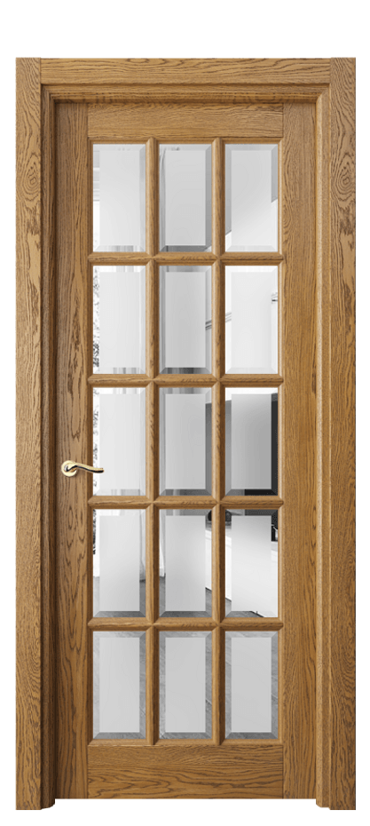 Дверь межкомнатная Лигнум 0708 Дуб медовый брашированный Сатинированное стекло с фацетом Гладкий наличник ДМД.Б Цена 1338112 ₸ Наличники уже входят в базовый комплект. Фабрика дверей Волховец 8 (800) 551 43 19 Межкомнатная дверь Лигнум 0708 Дуб медовый брашированный Сатинированное стекло с фацетом Цена 1338112 ₸ | Volhovec