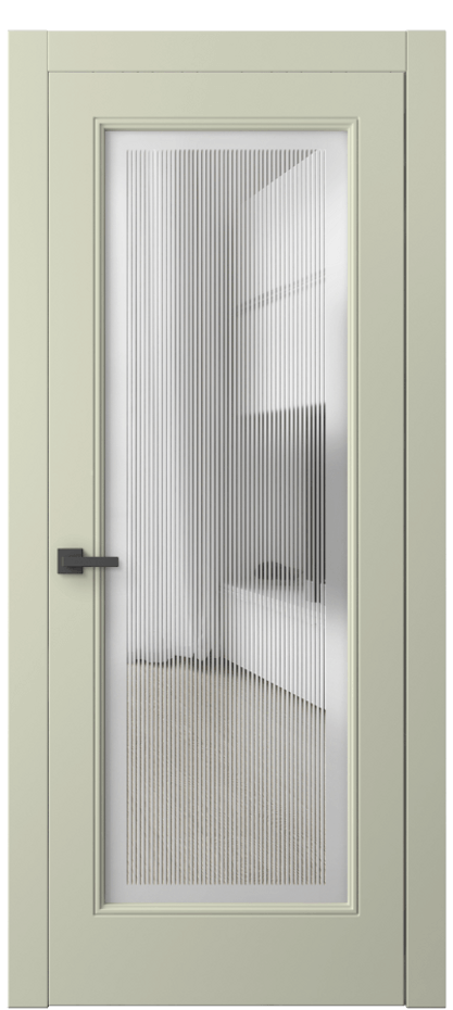 Межкомнатная дверь Linea 8300 Матовый белоснежный Сатинированное с гравировкой "Каннелюры", триплекс, 7 мм Цена 626400 ₸ | Volhovec