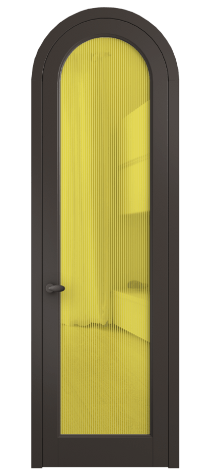 Дверь межкомнатная Palazzo 6814 Матовый антрацит Рифлёное желтое стекло "Дюна", триплекс 0536R МАН Цена 818400 ₸ Наличники уже входят в базовый комплект. Фабрика дверей Волховец 8 (800) 551 43 19 Межкомнатная дверь Palazzo 6814 Матовый антрацит Рифлёное желтое стекло "Дюна", триплекс Цена 818400 ₸ | Volhovec