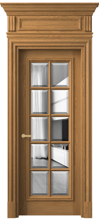 Дверь межкомнатная Антик 7310 Дуб солнечный матовый Двустороннее зеркало с фацетом, триплекс КЭП + Объёмный фриз + Карниз ДСЛ.М Цена 2238886 ₸ Наличники уже входят в базовый комплект. Фабрика дверей Волховец 8 (800) 551 43 19 Межкомнатная дверь Антик 7310 Дуб солнечный матовый Двустороннее зеркало с фацетом, триплекс Цена 2238886 ₸ | Volhovec