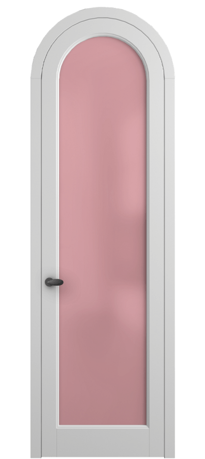 Межкомнатная дверь Palazzo 6814 Матовый белоснежный Сатинированное розовое стекло, триплекс Цена 781000 ₸ | Volhovec