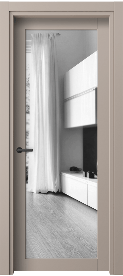 Межкомнатная дверь Neo 2102 ПЭТ серо-коричневый  Двустороннее зеркало, триплекс Цена 197800 ₸ | Volhovec