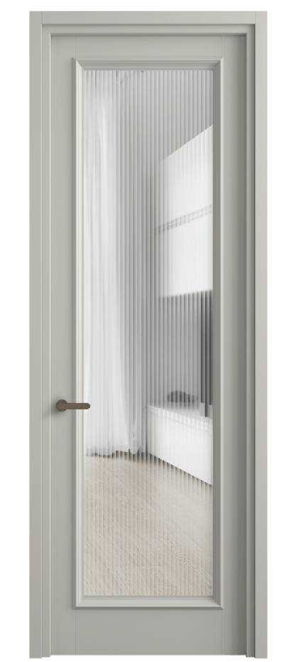 Дверь межкомнатная Шарм 6702 Матовый тёплый серый Рифлёное стекло "Мору", триплекс Узкий классический наличник МТСР Цена 770356 ₸ Наличники уже входят в базовый комплект. Фабрика дверей Волховец 8 (800) 551 43 19 Межкомнатная дверь Шарм 6702 Матовый тёплый серый Рифлёное стекло "Мору", триплекс Цена 770356 ₸ | Volhovec