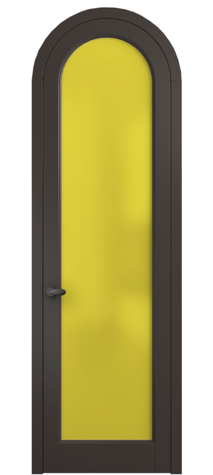 Межкомнатная дверь Palazzo 6814 Матовый антрацит Сатинированное жёлтое стекло, триплекс Цена 781000 ₸ | Volhovec