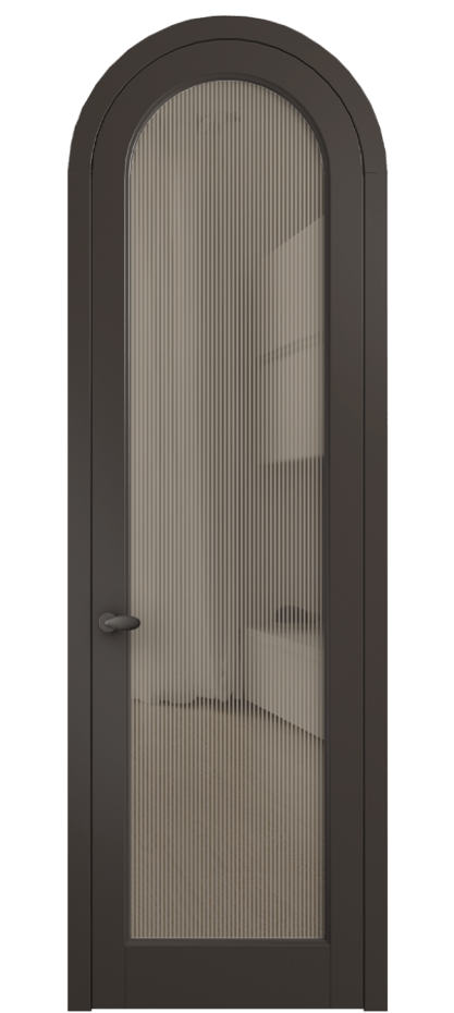 Межкомнатная дверь Palazzo 6814 Матовый антрацит Рифлёное бронзовое стекло "Дюна", триплекс Цена 818400 ₸ | Volhovec