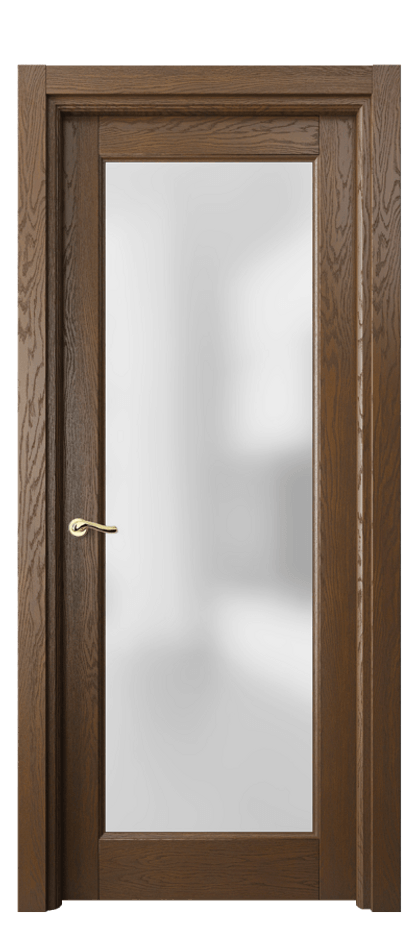 Межкомнатная дверь Lignum 0700 Дуб королевский брашированный Сатинированное стекло Цена 846140 ₸ | Volhovec