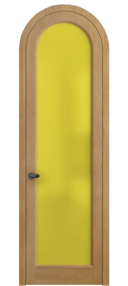 Межкомнатная дверь Палаццо 6814 Бук натуральный матовый Сатинированное жёлтое стекло, триплекс Цена 1298347 ₸ | Volhovec
