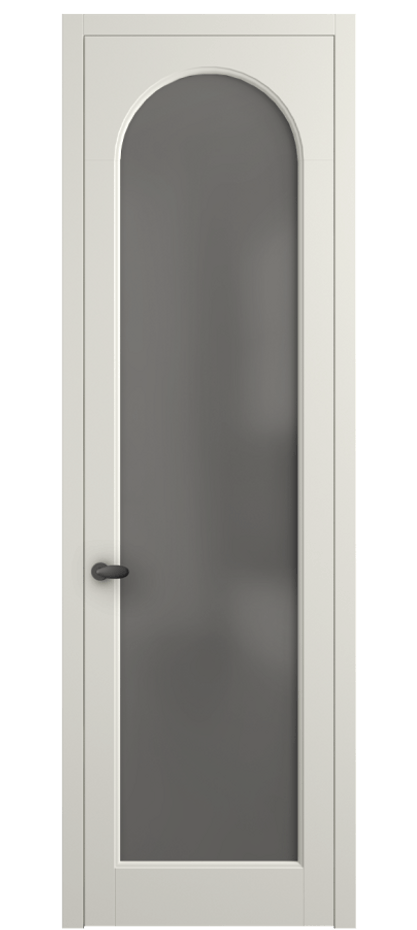 Межкомнатная дверь Palazzo 6804 Матовый жемчужный Сатинированное серое стекло, триплекс Цена 605500 ₸ | Volhovec