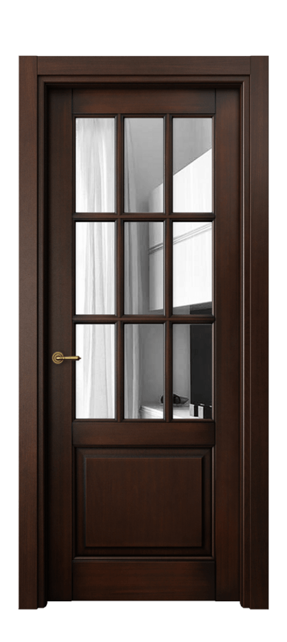 Межкомнатная дверь Тоскана Грильято 6312 Бук тёмный с патиной Двустороннее зеркало, триплекс Цена 1018324 ₸ | Volhovec