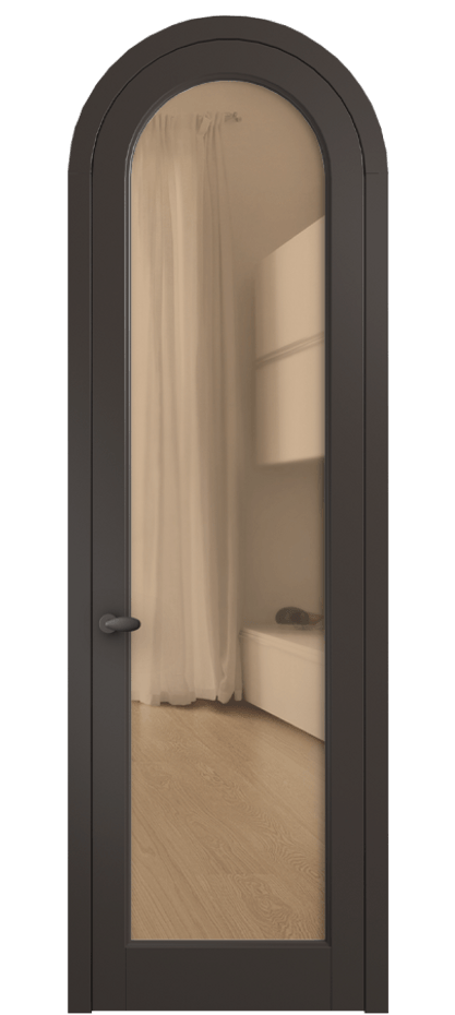 Межкомнатная дверь Palazzo 6814 Матовый антрацит Прозрачное оранжевое стекло, триплекс Цена 781000 ₸ | Volhovec