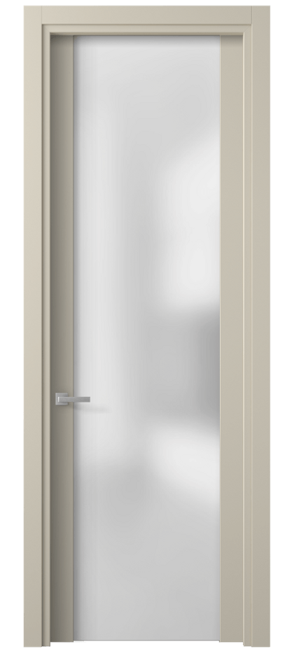 Межкомнатная дверь Planum 4114 ПЭТ светло-бежевый Сатинированное стекло Цена 183700 ₸ | Volhovec