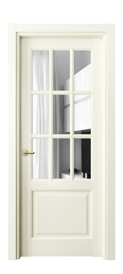 Межкомнатная дверь Тоскана Грильято 6312 Матовый молочно-белый Двустороннее зеркало, триплекс Цена 868636 ₸ | Volhovec