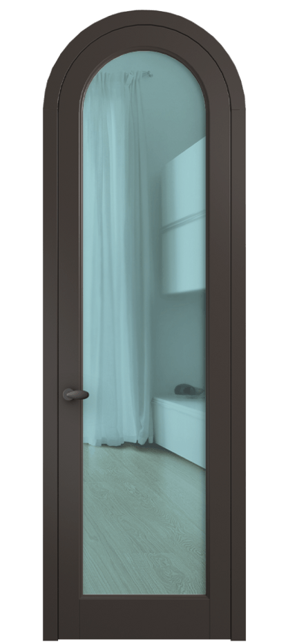 Межкомнатная дверь Palazzo 6814 Матовый антрацит Прозрачное голубое стекло, триплекс Цена 781000 ₸ | Volhovec