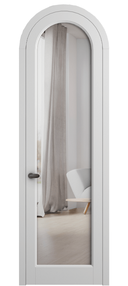 Межкомнатная дверь Palazzo 6814 Матовый белоснежный Двустороннее зеркало, триплекс Цена 793500 ₸ | Volhovec