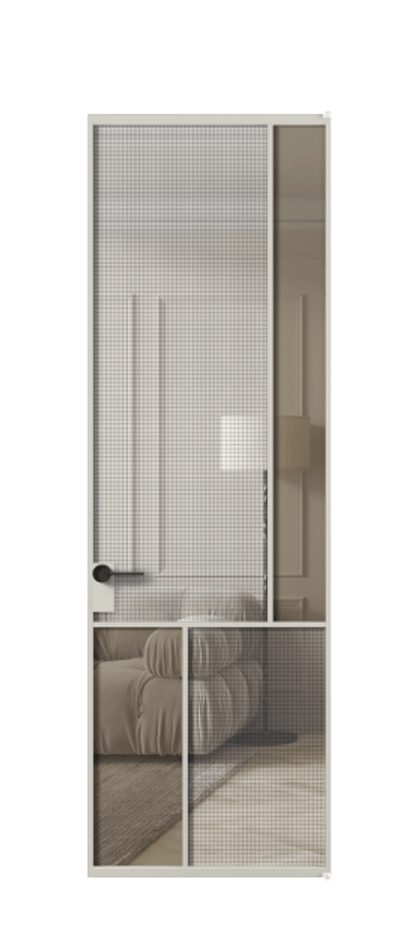 Дверь межкомнатная Mosaic АЛПЛ041.21 Алюминий тёплый серый Декоративное стекло с сеткой "Mesh silver", триплекс, 6 мм + Прозрачное бронзовое стекло, триплекс, 6 мм Без короба АТСР Цена 827250 Стоимость комплекта двери включает:
1. Полотно (600/650/700/750/800/850/900/950*2000-2400 мм).
2. Короб
3. Комплект фурнитуры (2 торцевые петли и магнитный замок с ответной планкой). Фабрика дверей Волховец 8 (800) 551 43 19 Межкомнатная дверь Mosaic АЛПЛ041.21 Алюминий тёплый серый Декоративное стекло с сеткой "Mesh silver", триплекс, 6 мм + Прозрачное бронзовое стекло, триплекс, 6 мм Цена 827250 ₸ | Volhovec