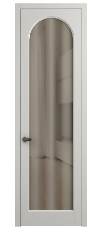 Межкомнатная дверь Palazzo 6804 Матовый серый Рифлёное бронзовое стекло "Дюна", триплекс Цена 642900 ₸ | Volhovec