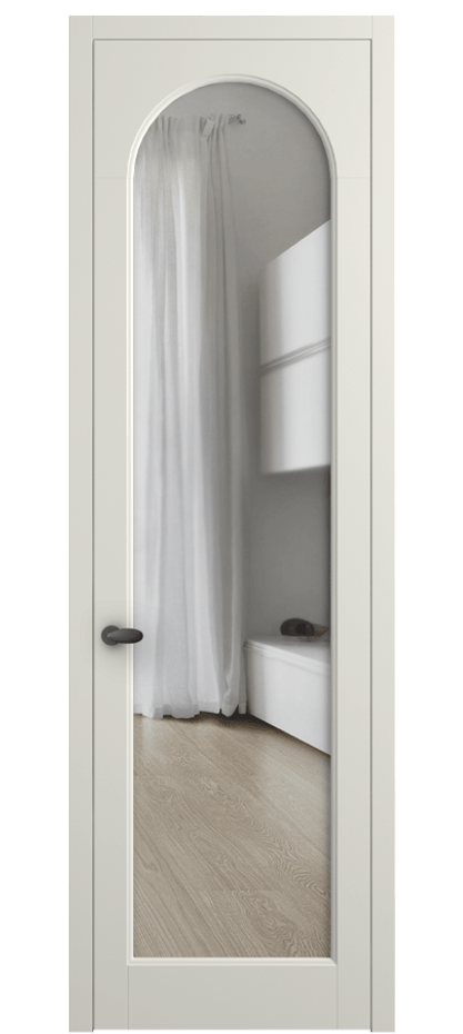 Межкомнатная дверь Palazzo 6804 Матовый жемчужный Прозрачное стекло Цена 605500 ₸ | Volhovec