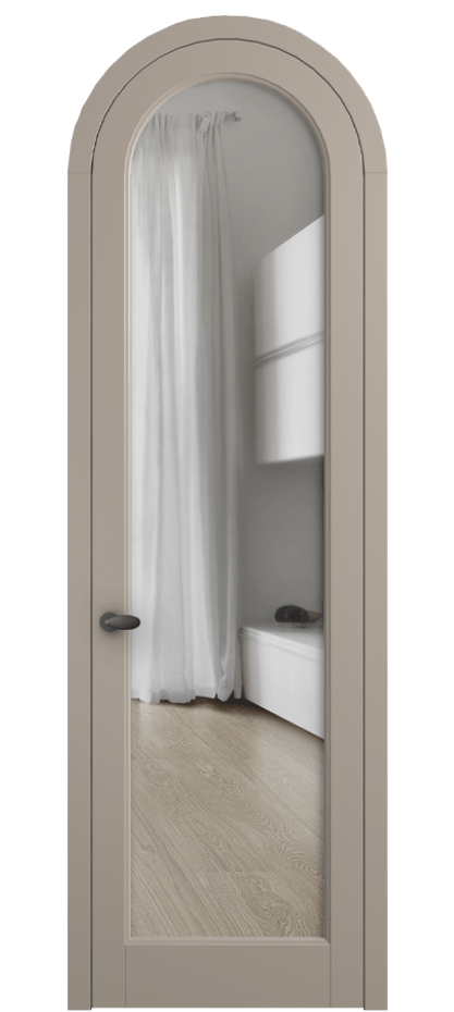 Межкомнатная дверь Palazzo 6814 Матовый бисквитный Прозрачное стекло Цена 781000 ₸ | Volhovec