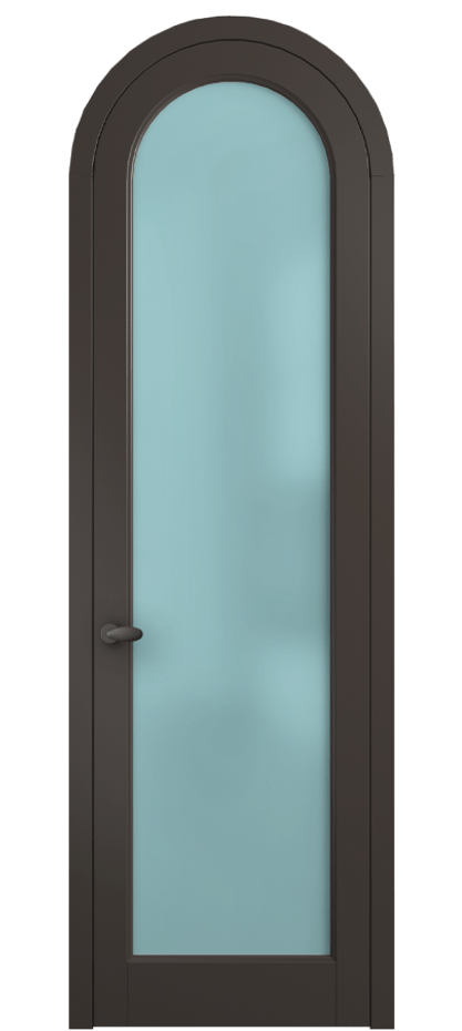 Межкомнатная дверь Palazzo 6814 Матовый антрацит Сатинированное голубое стекло, триплекс Цена 781000 ₸ | Volhovec