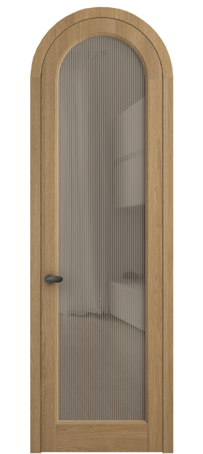 Межкомнатная дверь Палаццо 6814 Дуб пшеничный матовый Рифлёное бронзовое стекло "Дюна", триплекс Цена 1605358 ₸ | Volhovec