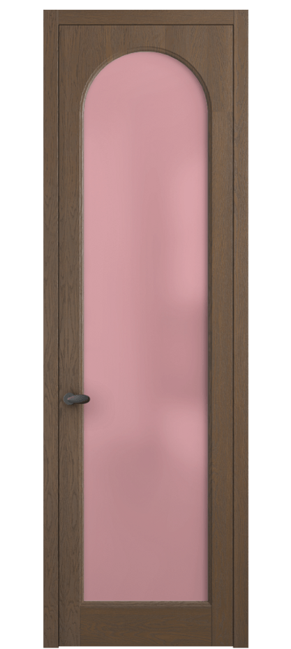 Межкомнатная дверь Palazzo 6804 Дуб туманный матовый Сатинированное розовое стекло, триплекс, 6мм Цена 871200 ₸ | Volhovec