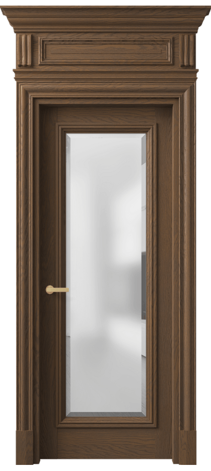 Межкомнатная дверь Antique 7300 Дуб туманный матовый Сатинированное стекло с фацетом, 6 мм Цена 1566671 ₸ | Volhovec