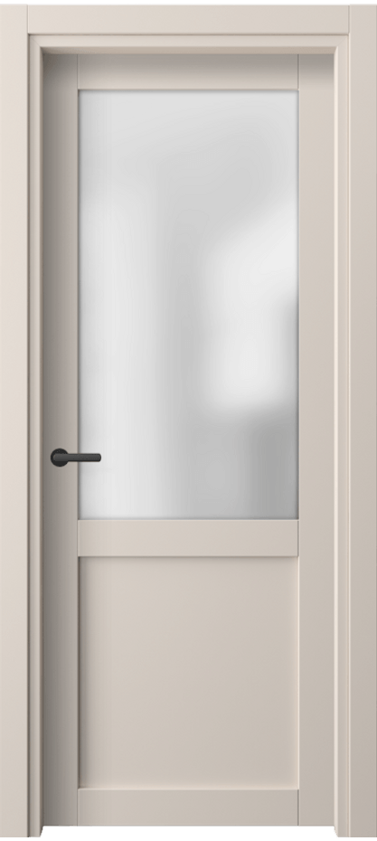 Межкомнатная дверь Neo 2122 ПЭТ пудровый бежевый Сатинированное стекло Цена 152250 ₸ | Volhovec