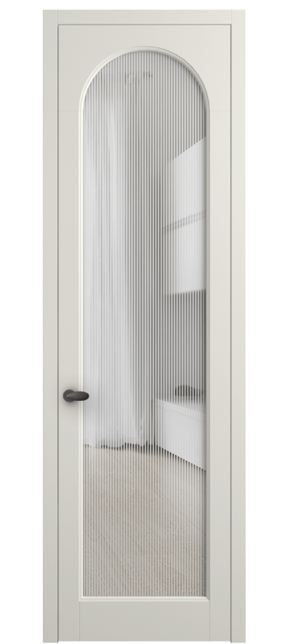 Межкомнатная дверь Palazzo 6804 Матовый жемчужный Рифлёное стекло "Дюна", триплекс Цена 642900 ₸ | Volhovec