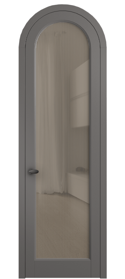 Межкомнатная дверь Palazzo 6814 Матовый классический серый Рифлёное бронзовое стекло "Дюна", триплекс Цена 818400 ₸ | Volhovec