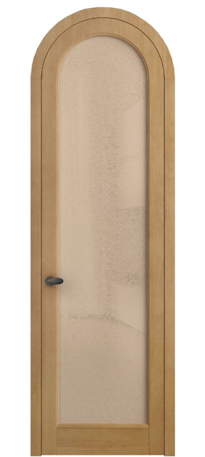 Межкомнатная дверь Палаццо 6814 Бук натуральный матовый Фактурное оранжевое стекло "Лёд", триплекс Цена 1343707 ₸ | Volhovec