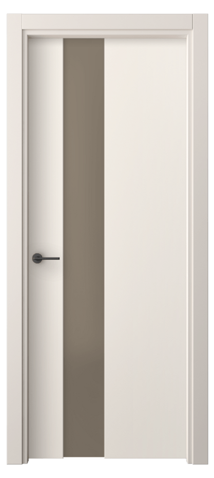 Межкомнатная дверь Фридом 4224 ПЭТ кремово-белый Сатинированное бронзовое стекло, триплекс Цена 250230 ₸ | Volhovec