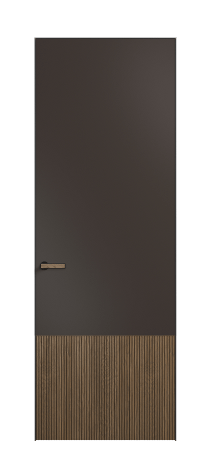 Межкомнатная дверь Velvet 8202 Дуб джутовый матовый - Матовый антрацит. Цена 4794190  | Volhovec