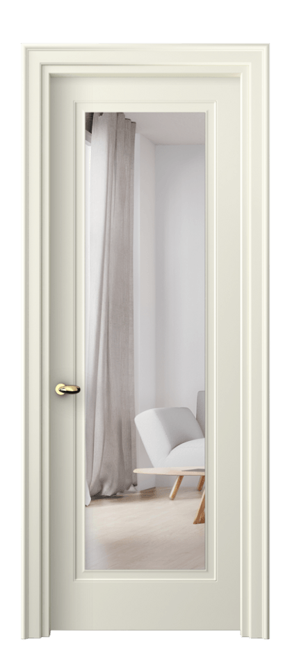 Межкомнатная дверь Esse 8503 Матовый молочно-белый Двустороннее зеркало, триплекс, 7 мм Цена 385000 ₸ | Volhovec