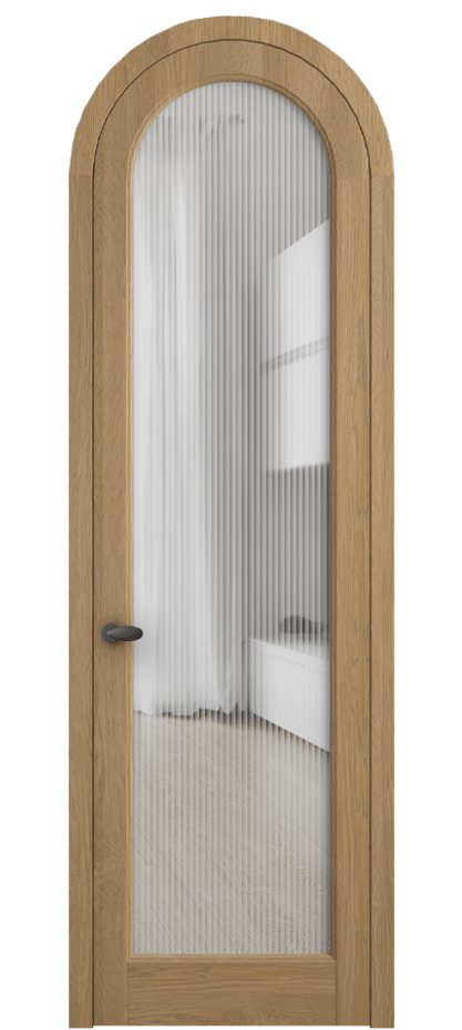 Межкомнатная дверь Palazzo 6814 Дуб пшеничный матовый Рифлёное стекло "Moru", триплекс Цена 1337540 ₸ | Volhovec