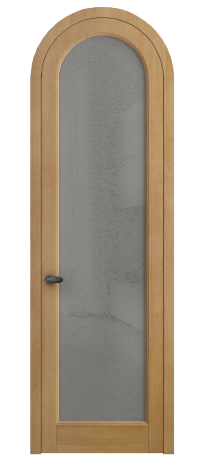 Межкомнатная дверь Палаццо 6814 Бук натуральный матовый Фактурное серое стекло "Лёд", триплекс Цена 1343707 ₸ | Volhovec