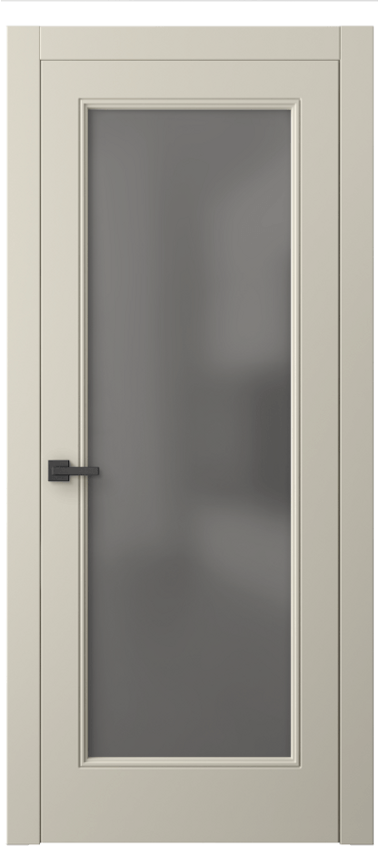 Межкомнатная дверь Linea 8300 Матовый бежево-серый Сатинированное серое стекло, триплекс Цена 466120 ₸ | Volhovec