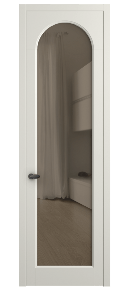 Межкомнатная дверь Palazzo 6804 Матовый жемчужный Прозрачное бронзовое стекло, триплекс Цена 605500 ₸ | Volhovec