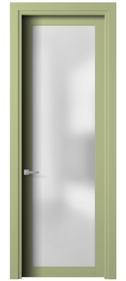 Межкомнатная дверь Planum 2102 Матовый белоснежный Сатинированное стекло Цена 385300 ₸ | Volhovec