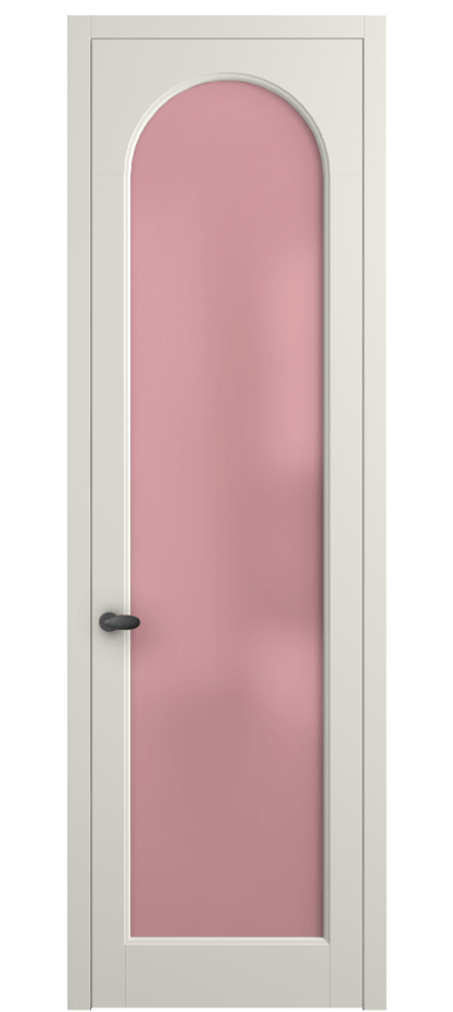 Межкомнатная дверь Palazzo 6804 Матовый жемчужный Сатинированное розовое стекло, триплекс Цена 605500 ₸ | Volhovec