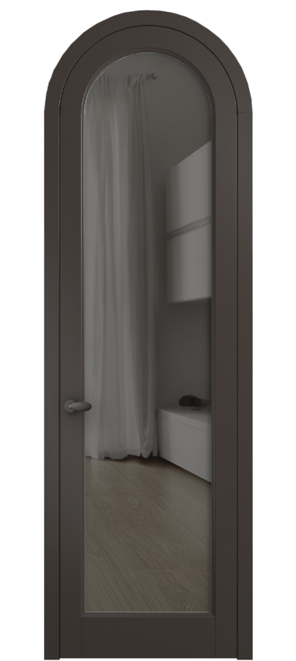 Межкомнатная дверь Palazzo 6814 Матовый антрацит Прозрачное серое стекло, триплекс Цена 781000 ₸ | Volhovec