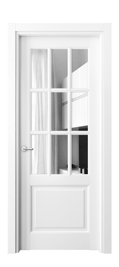 Межкомнатная дверь Тоскана Грильято 6312 Матовый белоснежный Двустороннее зеркало, триплекс Цена 868636 ₸ | Volhovec