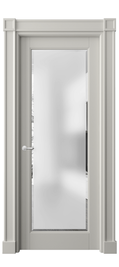 Межкомнатная дверь Toscana Plano 6300 Бук тёплый серый Сатинированное стекло с фацетом Цена 621400 ₸ | Volhovec