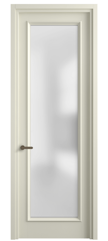 Межкомнатная дверь Шарм 6702 Матовый молочно-белый Сатинированное стекло Цена 709876 ₸ | Volhovec