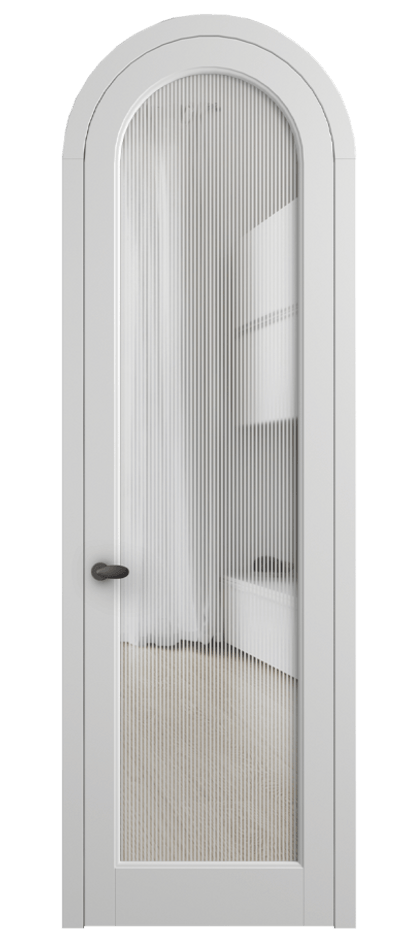 Межкомнатная дверь Palazzo 6814 Матовый белоснежный Рифлёное стекло "Дюна", триплекс Цена 818400 ₸ | Volhovec